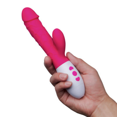 Rabbit vibrator with a defined head- title