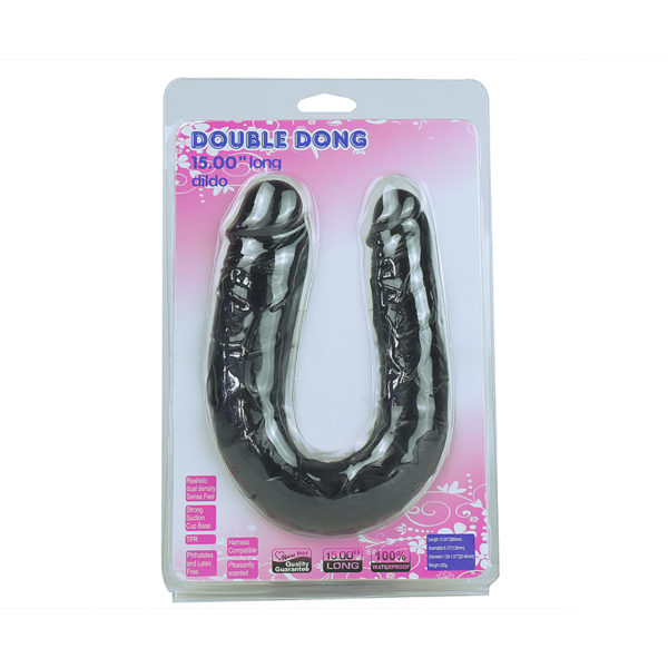 Double sided jelly dildo - black