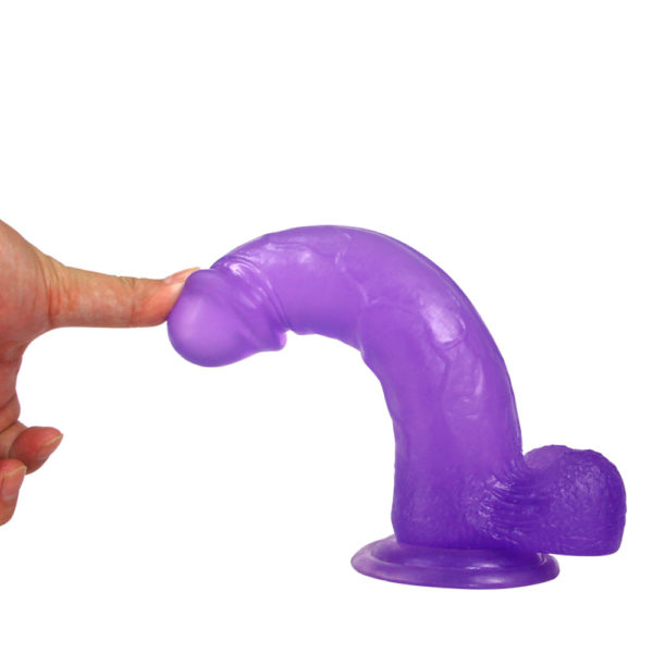 Crystal jelly dildo with vacuum-2