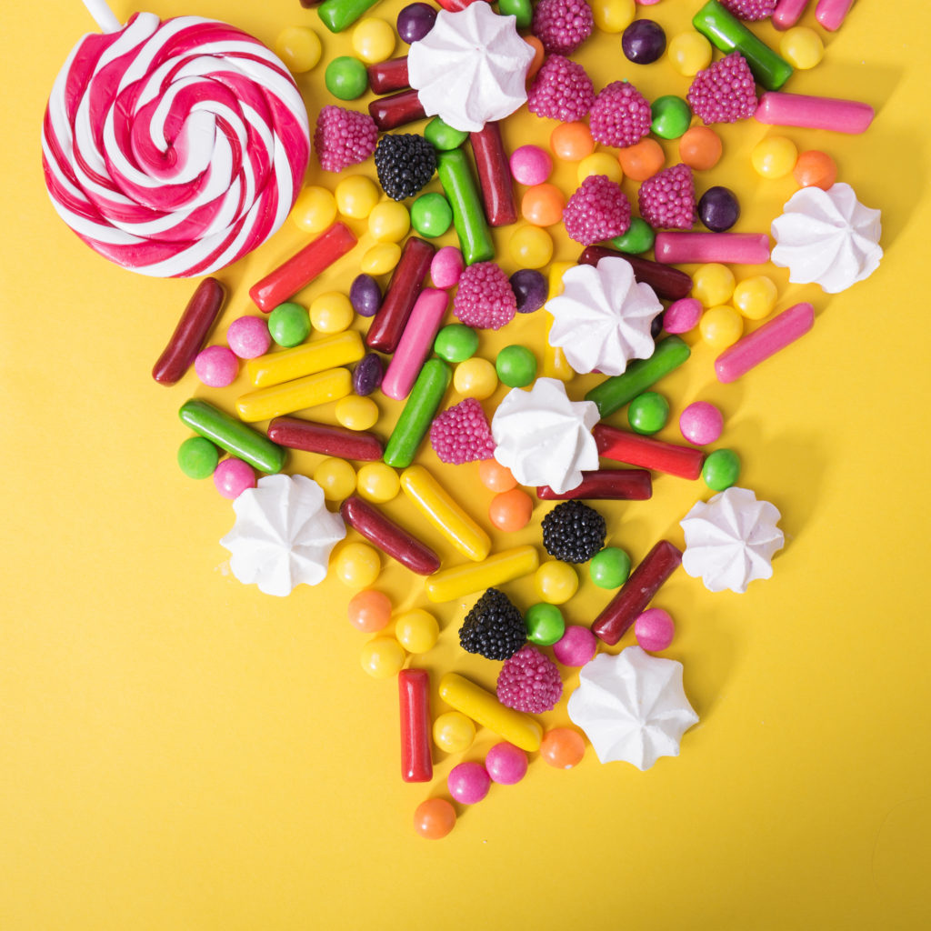 colorful candies and lollipops